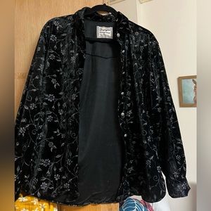 Vintage Black Velvet Wrangler Button Down